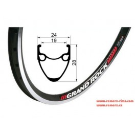 Ráfek Remerx Grand Hill 406x19 (20'') 36 děr - černý