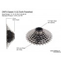 8 Speed ​​DNP 11-32 Z šroubovací volnoběžka